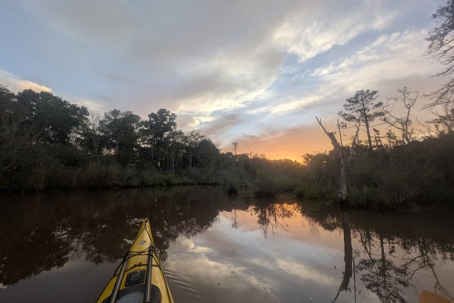 Sunset kayaking